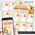 fall pumpkin themed gratitude grams for school church community fundraiser event or morale booster